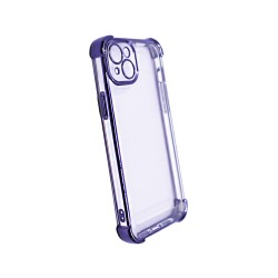 Funda de silicona rígida con lente de cámara Q Series para Apple iPhone 14 Plus Purpura